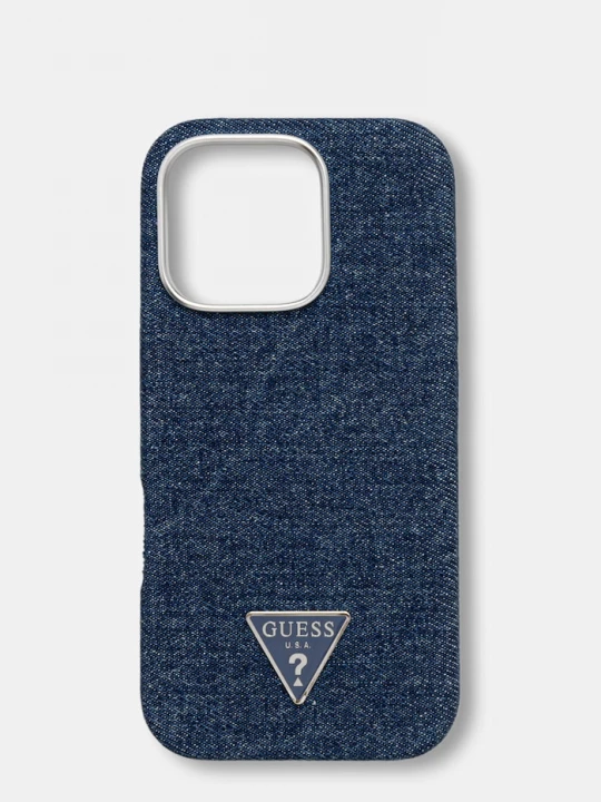 Obrázek produktu Guess pouzdro na telefon džínové iPhone 16 Pro námořnická modř