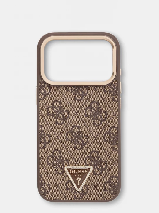 Obrázek produktu Guess pouzdro na telefon z imitace kůže iPhone 17 Pro hnědá