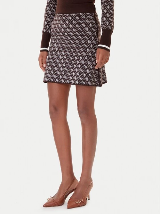 Obrázek produktu Guess Pouzdrová sukně W5BD81 Z3JD2 Tmavě hnědá Slim Fit