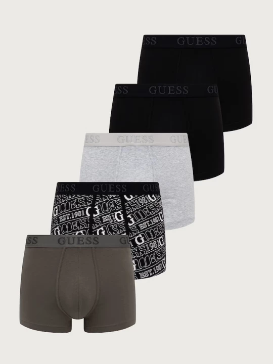 Obrázek produktu Guess přiléhavé boxerky pánské bavlněné s elastanem 5-pack černá
