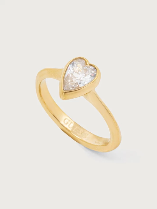 Obrázek produktu Guess prstýnek dámský z nerezové oceli CRYSTAL LOVE zlatá
