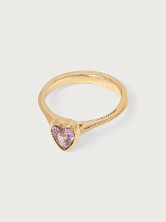 Obrázek produktu Guess prstýnek dámský z nerezové oceli CRYSTAL LOVE zlatá