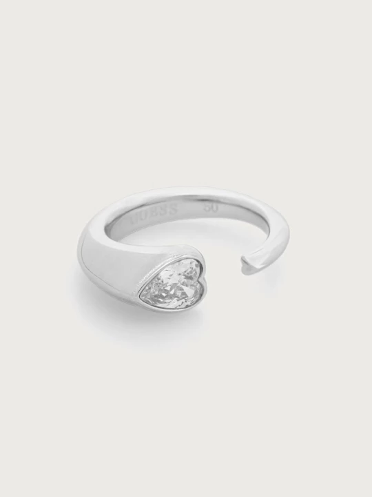 Obrázek produktu Guess prstýnek dámský z nerezové oceli s kubickým zirkonem CRYSTAL LOVE stříbrná