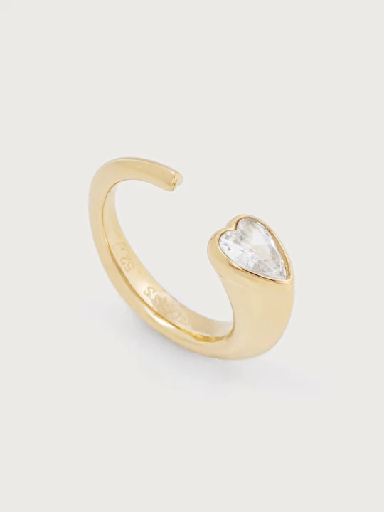 Obrázek produktu Guess prstýnek dámský z nerezové oceli s kubickým zirkonem CRYSTAL LOVE zlatá