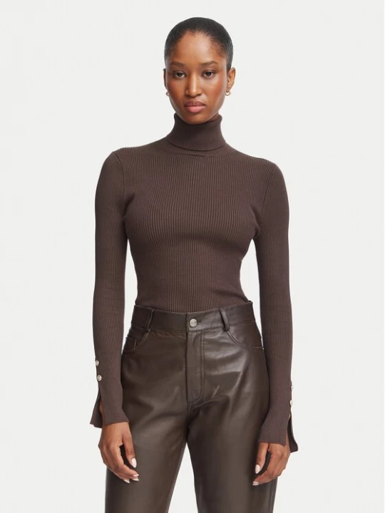 Obrázek produktu Guess Rolák W6BR29 Z1417 Tmavě hnědá Slim Fit