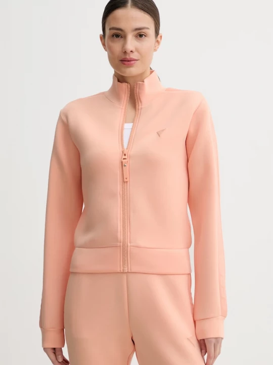 Obrázek produktu Guess rozepínací mikina dámská s viskózou NEW ALLIE oranžová