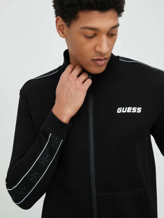 Obrázek produktu Guess rozepínací mikina pánská s bavlnou MICKEY černá
