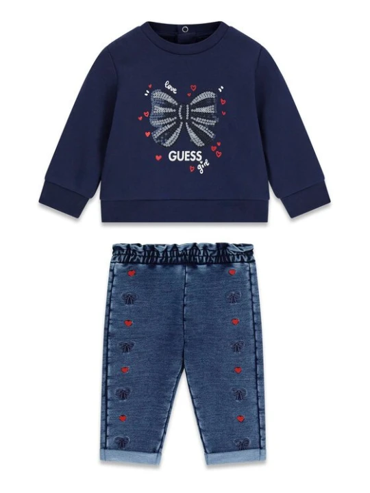 Obrázek produktu Guess Sada halenka a kalhoty A6BG16 K6140 Tmavomodrá Regular Fit