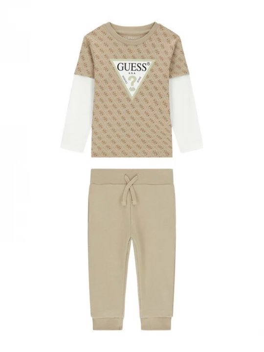 Obrázek produktu Guess Sada halenka a kalhoty N6YG02 K4077 Béžová Regular Fit