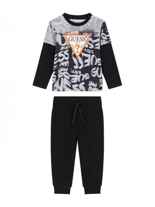 Obrázek produktu Guess Sada halenka a kalhoty N6YG02 K4077 Černá Regular Fit
