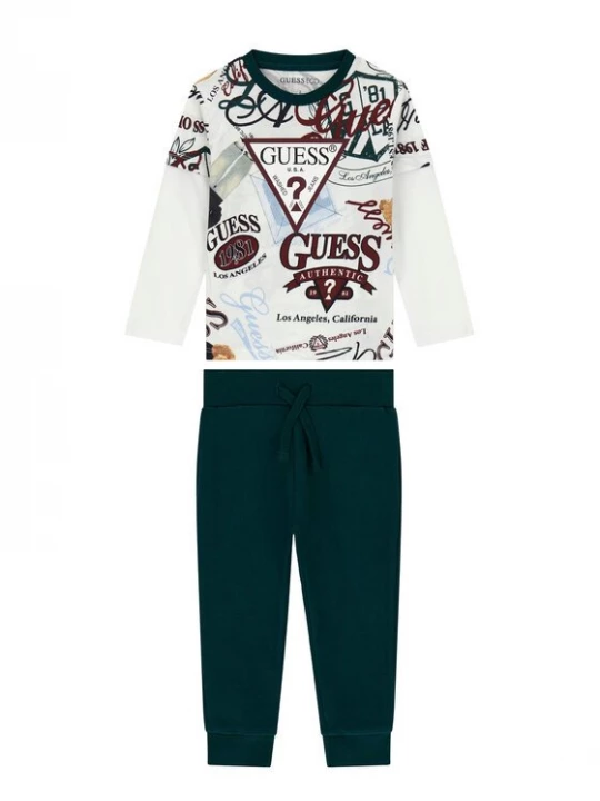 Obrázek produktu Guess Sada halenka a kalhoty N6YG02 K4077 Tmavě zelená Regular Fit