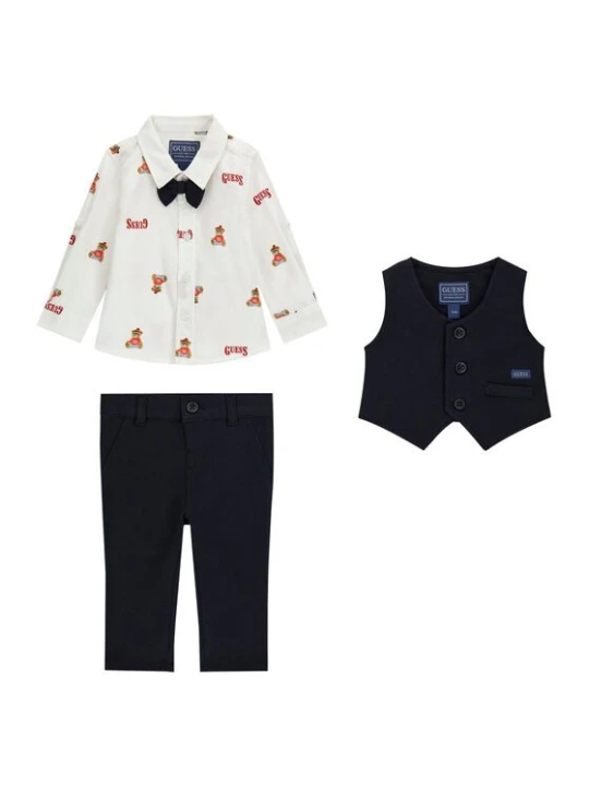 Obrázek produktu Guess Sada košile, vesta a textilní kalhoty I6BG05 K6216 Tmavomodrá Regular Fit