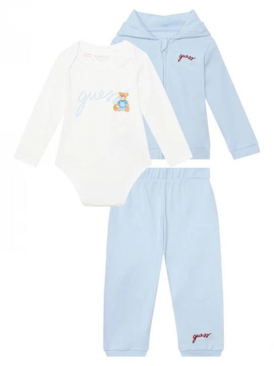 Obrázek produktu Guess Sada mikina, body a tepláky H6YG09 K4135 Světle modrá Regular Fit