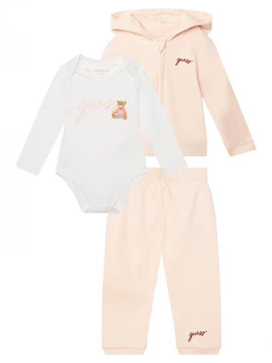 Obrázek produktu Guess Sada mikina, body a tepláky H6YG09 K4135 Světle růžová Regular Fit