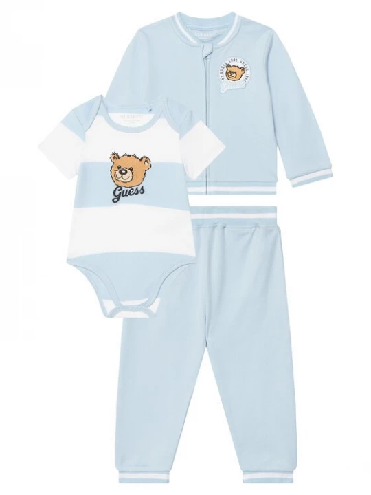 Obrázek produktu Guess Sada mikina, body a tepláky P6YG09 K4071 Světle modrá Regular Fit