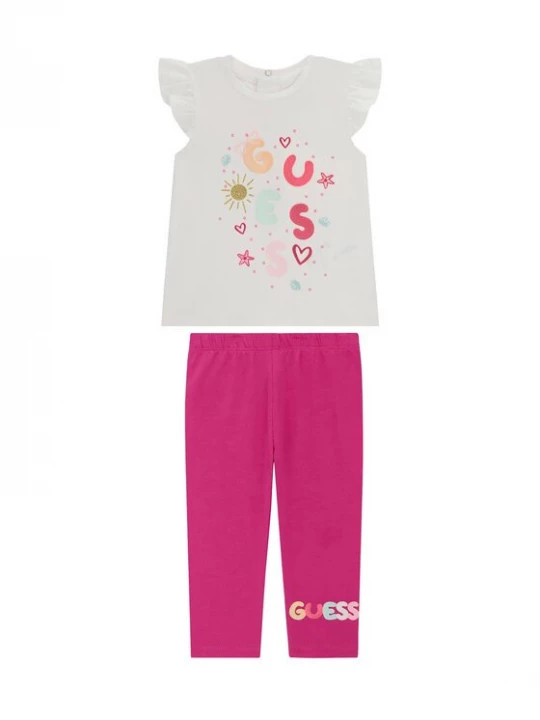 Obrázek produktu Guess Sada t-shirt a legíny A6GG08 K6YW4 Bílá Regular Fit