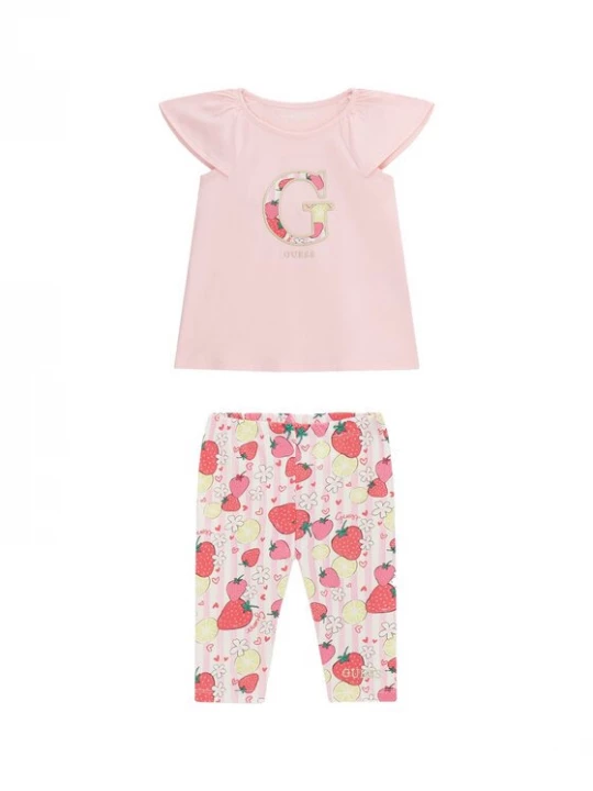 Obrázek produktu Guess Sada t-shirt a legíny K6GG01 K6YW4 Růžová Regular Fit