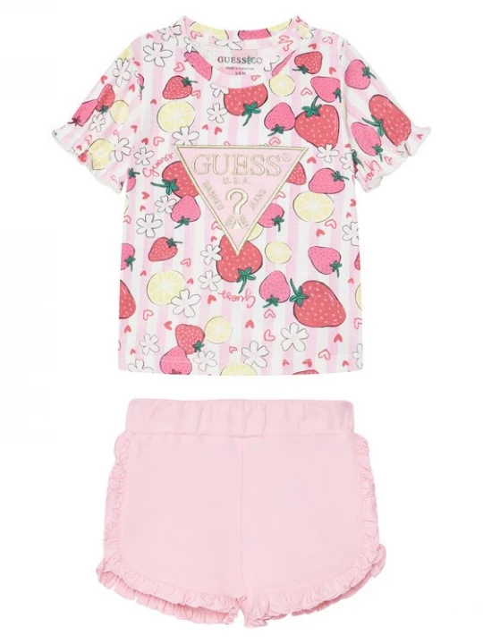 Obrázek produktu Guess Sada T-shirt a šortky A6GG02 K6YW4 Růžová Regular Fit