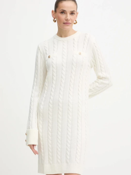 Obrázek produktu Guess Šaty s příměsí vlny Guess ELSA béžová