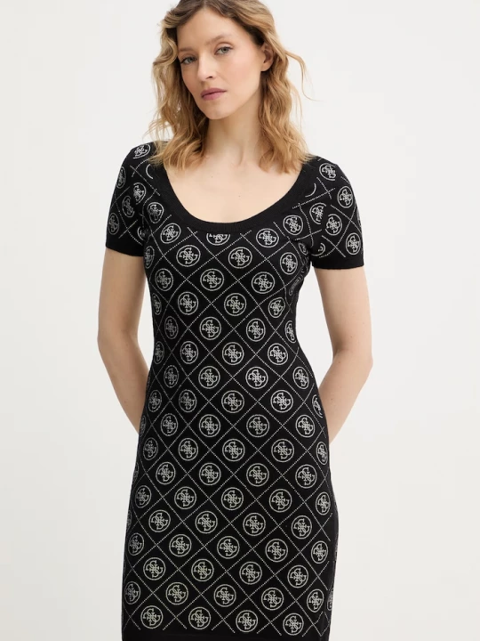 Obrázek produktu Guess Šaty z vlněné směsi Guess 4G černá