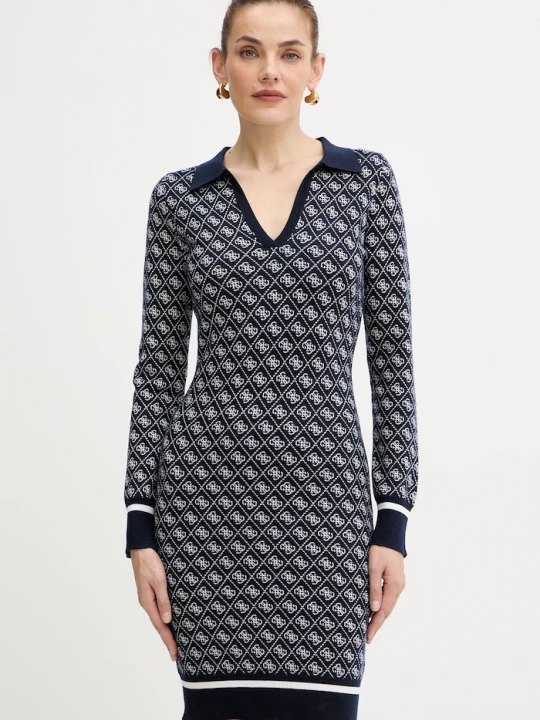 Obrázek produktu Guess Šaty z vlněné směsi Guess AUBREY námořnická modř