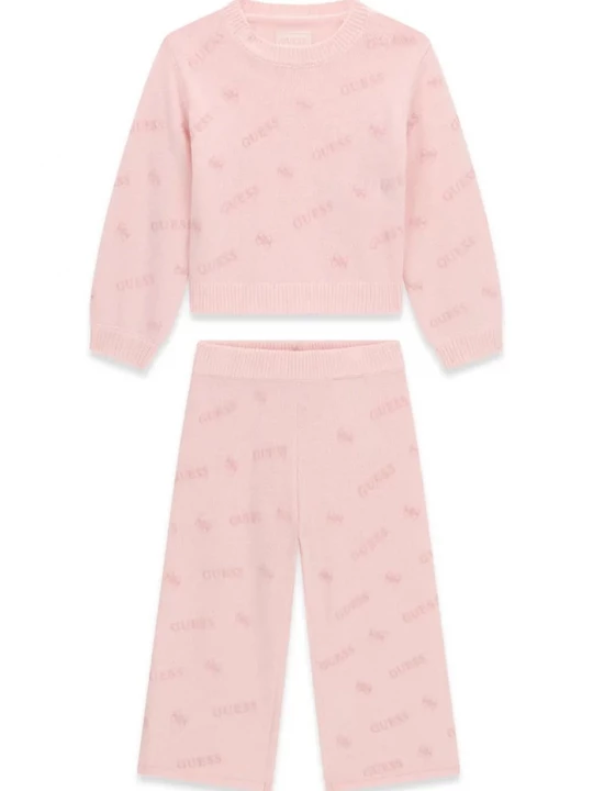 Obrázek produktu Guess set dětské s příměsí vlny růžová