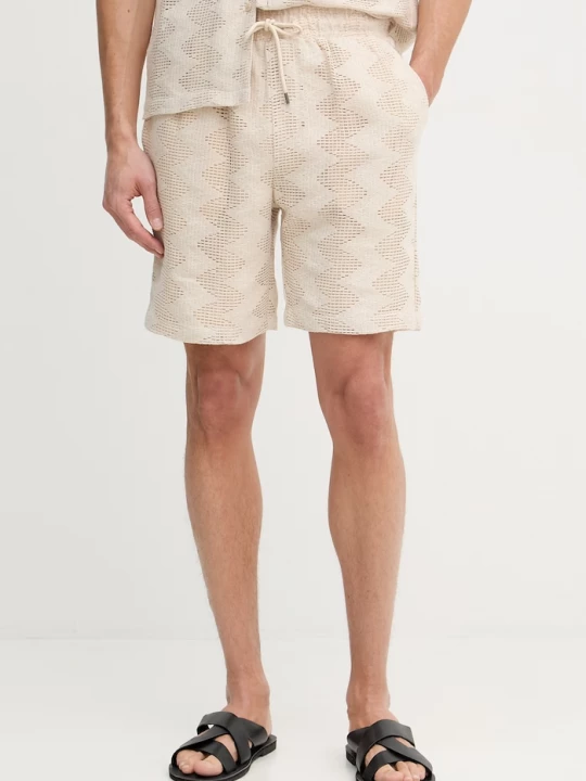 Obrázek produktu Guess šortky pánské prolamované LATTICE béžová