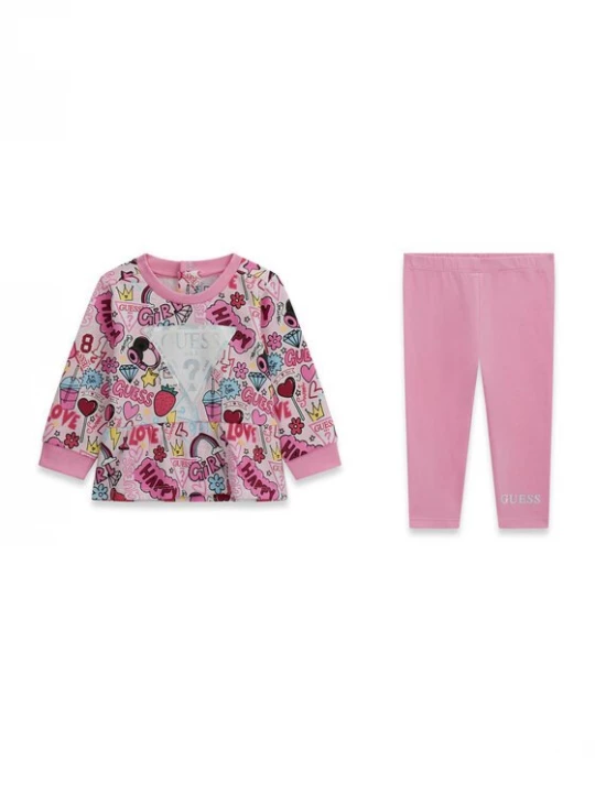 Obrázek produktu Guess Souprava mikina a legíny A6YG03 K3898 Růžová Regular Fit