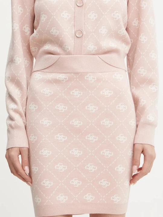 Obrázek produktu Guess Sukně příměsí vlny Guess SARAH růžová