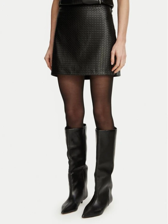 Obrázek produktu Guess Sukně z imitace kůže W6BD06 W4056 Černá Regular Fit