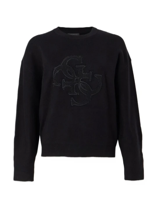 Obrázek produktu GUESS Svetr 'EVELYN' černá / černý melír