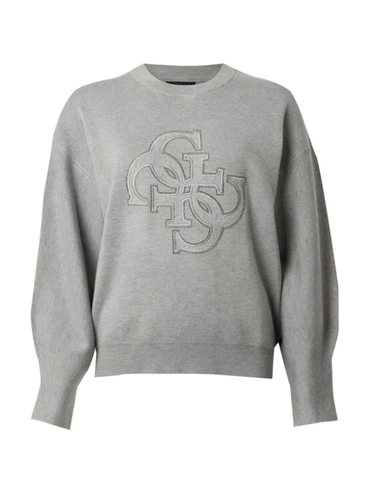 Obrázek produktu GUESS Svetr 'EVELYN' šedá / černá / stříbrná
