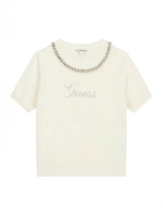 Obrázek produktu Guess Svetr J6RR14 Z2NQ2 Écru Regular Fit Krémová