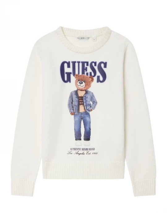 Obrázek produktu Guess Svetr L6RR04 Z2ZK2 Écru Regular Fit Krémová