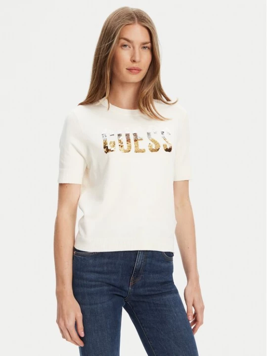 Obrázek produktu Guess Svetr W5YR25 Z2NQ2 Écru Regular Fit Krémová