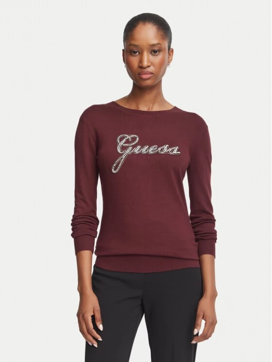 Obrázek produktu Guess Svetr W6BR53 Z1454 Bordó Regular Fit