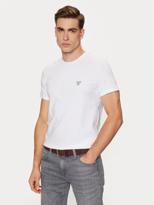 Obrázek produktu Guess T-Shirt Caleb U97M00 KCD31 Bílá Slim Fit