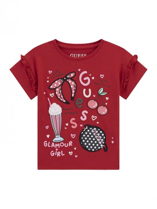 Obrázek produktu Guess T-Shirt K6RI04 K6YW4 Červená Regular Fit