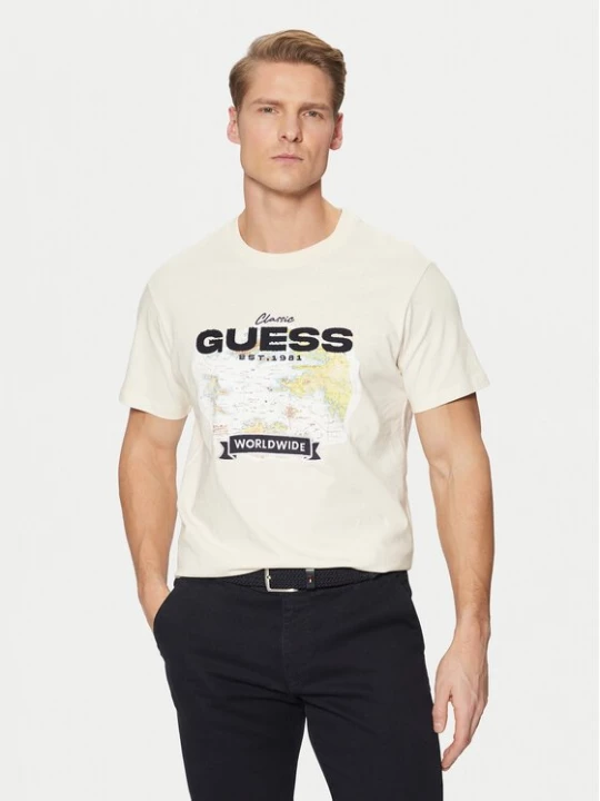 Obrázek produktu Guess T-Shirt M5RI10 I3Z14 Écru Regular Fit Krémová