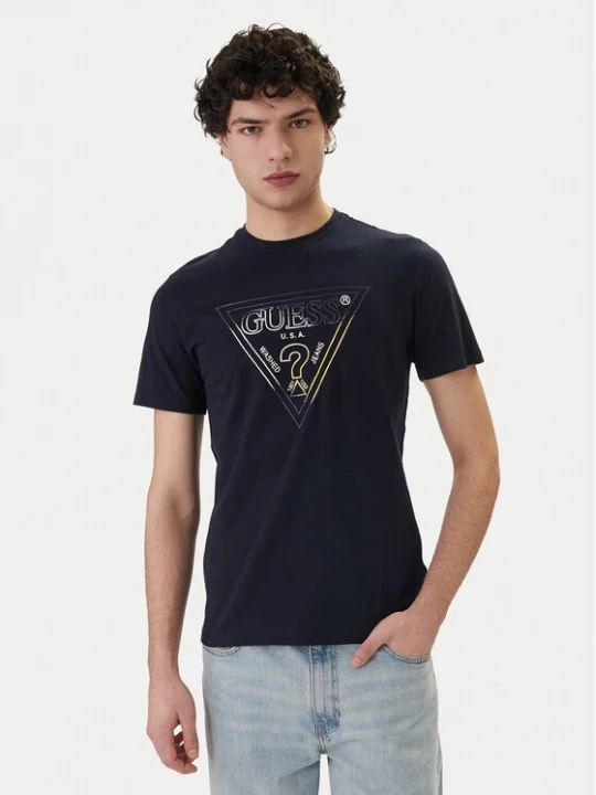 Obrázek produktu Guess T-Shirt M6GI11 K2992 Tmavomodrá Slim Fit