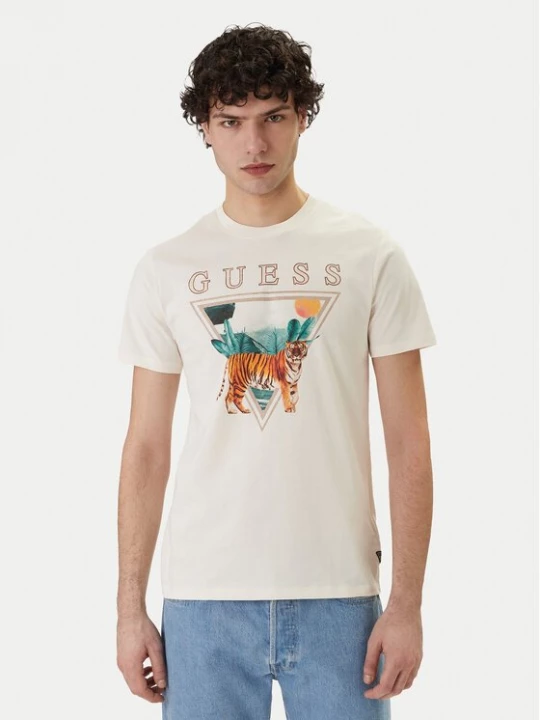 Obrázek produktu Guess T-Shirt M6GI33 K3310 Écru Regular Fit Krémová