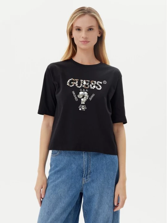 Obrázek produktu Guess T-Shirt V4YI06 I3Z14 Černá Relaxed Fit