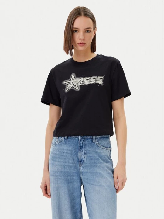 Obrázek produktu Guess T-Shirt V5GI12 K9RM1 Černá Boxy Fit