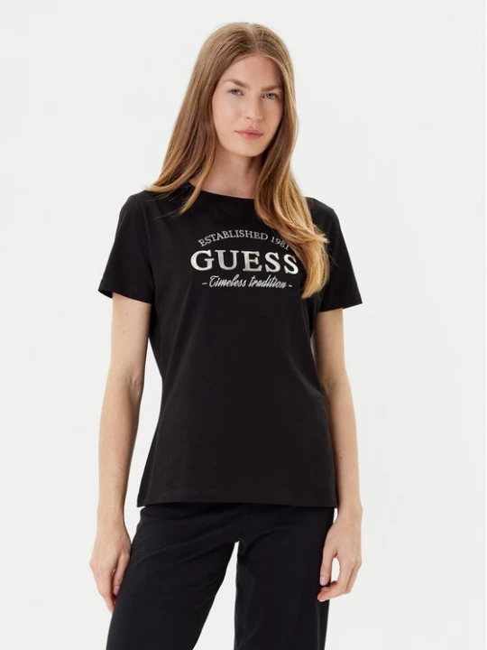 Obrázek produktu Guess T-Shirt V5YI12 J1314 Černá Regular Fit