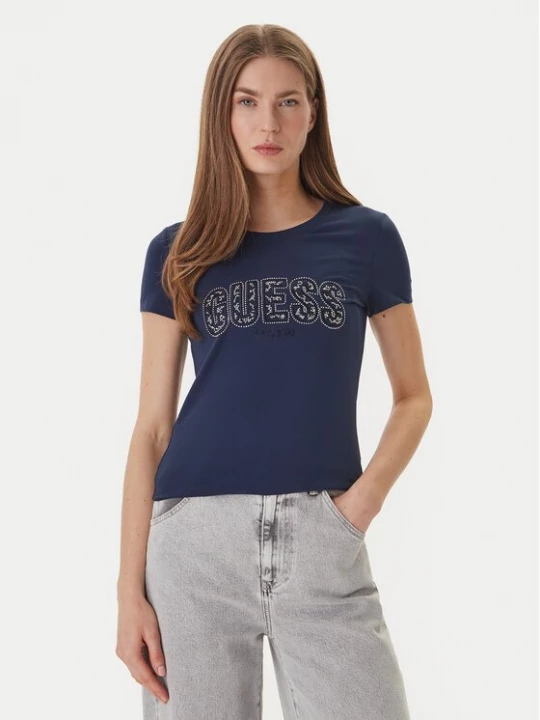 Obrázek produktu Guess T-Shirt W5GI04 J1314 Tmavomodrá Slim Fit