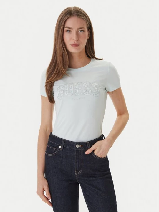 Obrázek produktu Guess T-Shirt W5GI04 J1314 Zelená Slim Fit