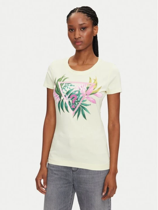 Obrázek produktu Guess T-Shirt W5GI07 J1314 Žlutá Regular Fit