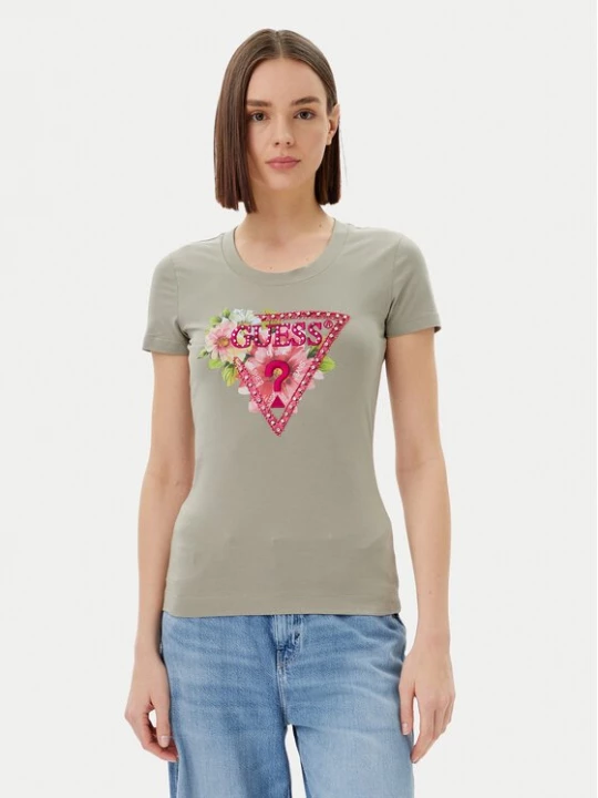 Obrázek produktu Guess T-Shirt W5GI10 J1314 Zelená Slim Fit