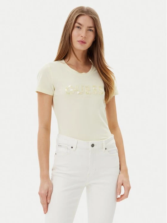 Obrázek produktu Guess T-Shirt W5GI17 J1314 Žlutá Slim Fit