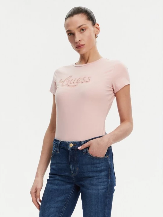 Obrázek produktu Guess T-Shirt W5GI47 KA0Q1 Růžová Slim Fit